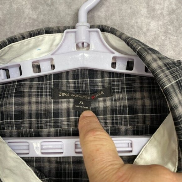 John Varvatos Shirt Mens XL Plaid Button Up Classiccore Casual Preppy Office - Picture 7 of 11